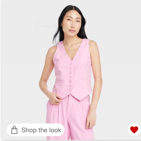 a new day Jackets & Blazers - NWT! Women’s Tailored Suit Vest from A New Day Pink Large